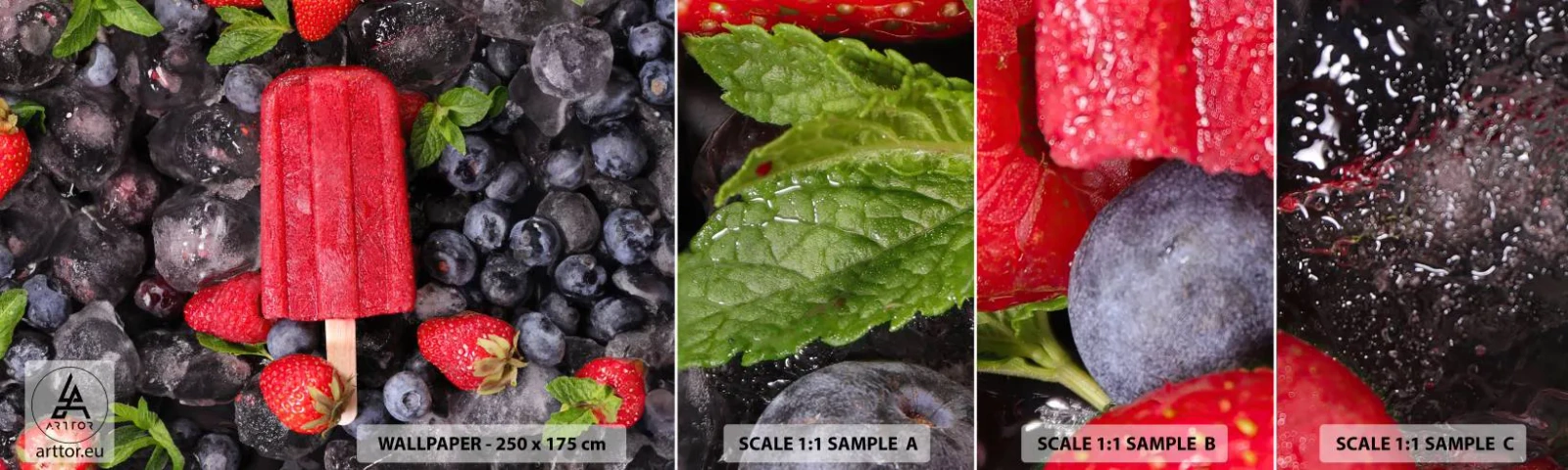 Fototapeta Vzorek Standard Eco - Chuť horkého léta - Zmrzlina, Ovoce, Zdraví - 100x30 cm