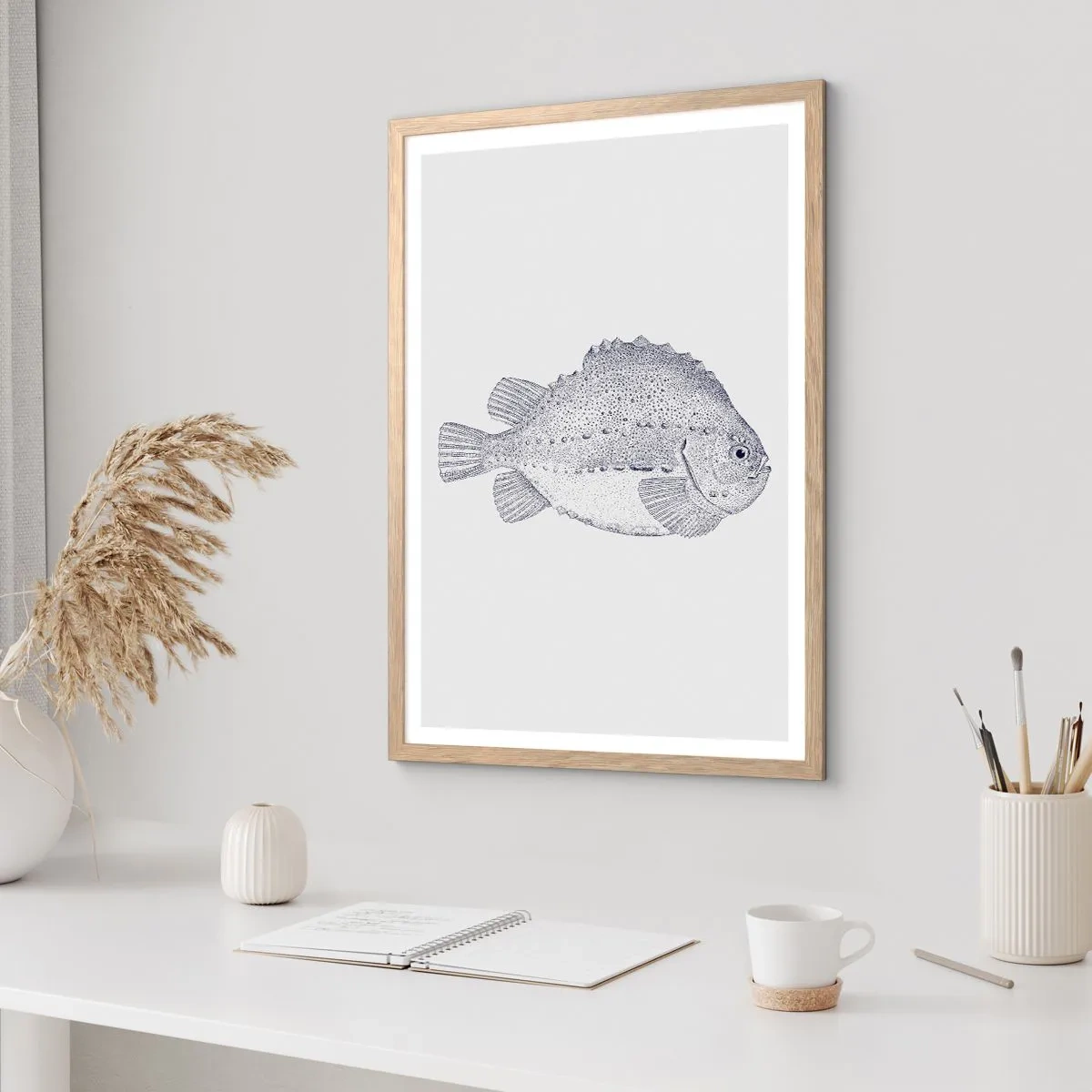 Plakát v rámu světlý dub - Do alba přírodovědce - 50x70 cm