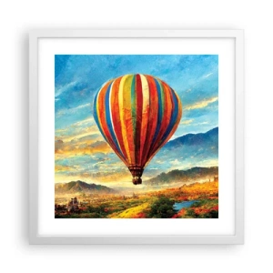 Plakát v bílém rámu - V tichu je toho vidět víc - 40x40 cm