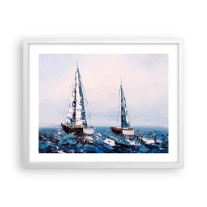 Plakát v bílém rámu - Bratrství větru - 50x40 cm