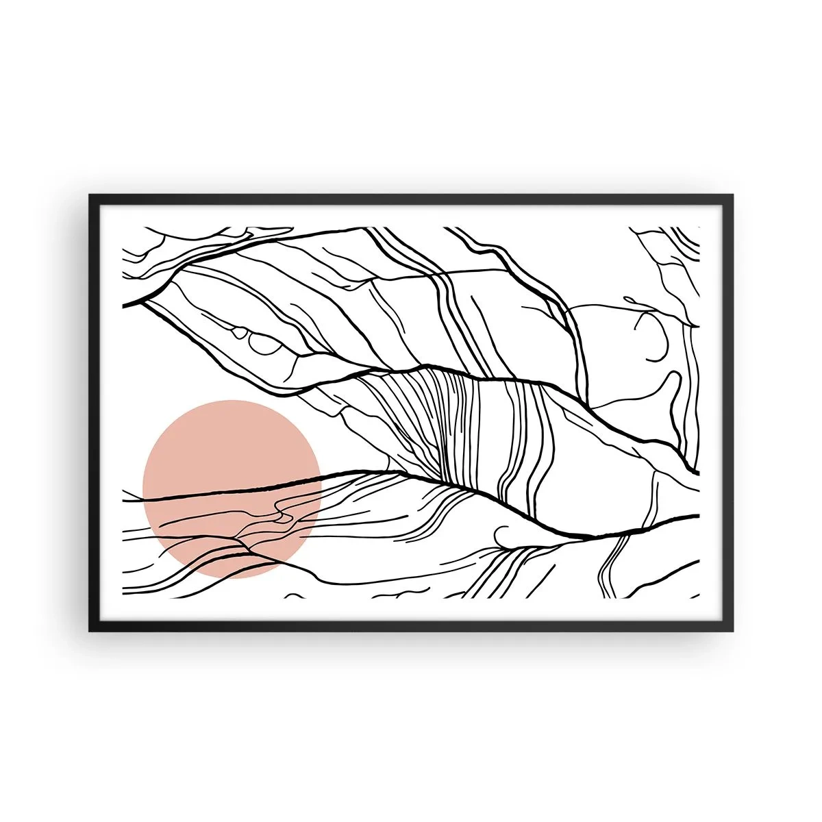Plakát v černém rámu - V síti větviček - 91x61 cm