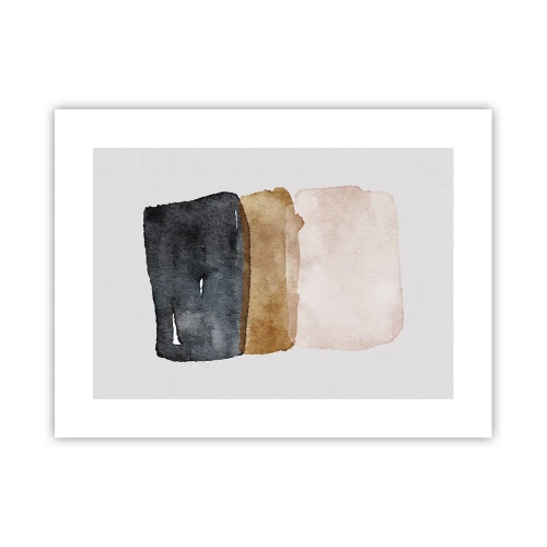 Plakát - Kompozice zemitých barev - 40x30 cm