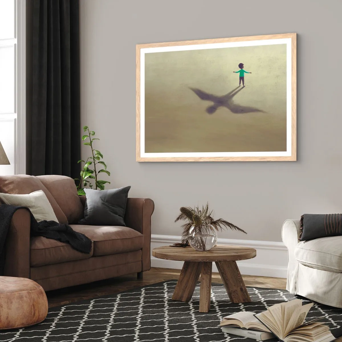 Plakát v rámu světlý dub - Hrdina budoucnosti - 40x30 cm