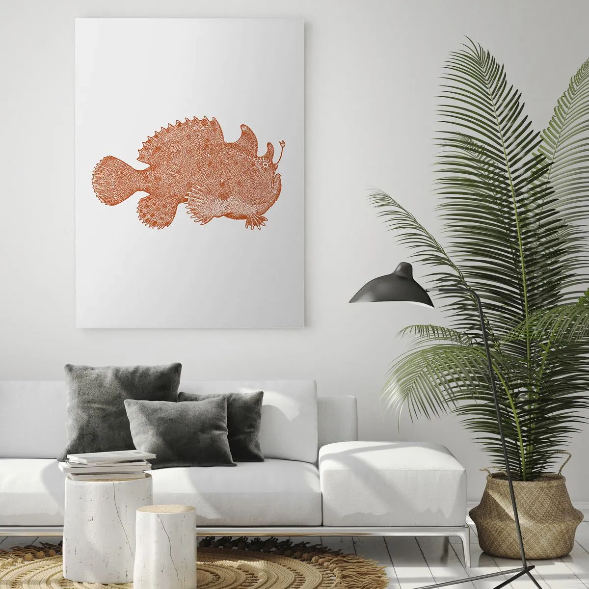 Obraz na skle - A nakonec ryba - 50x70 cm