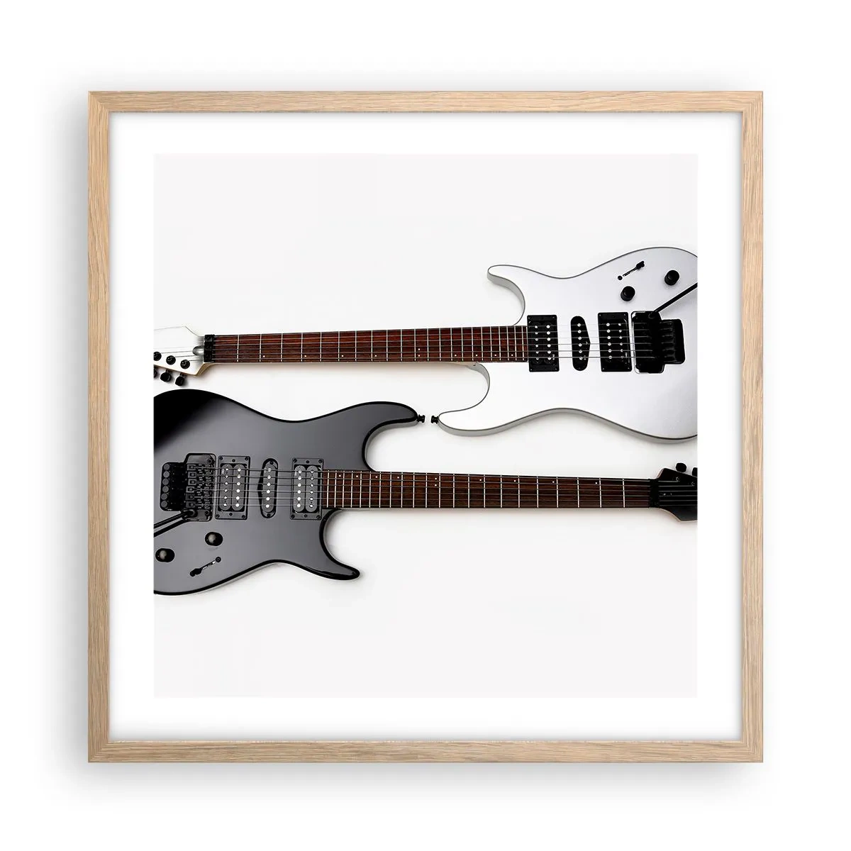 Plakát v rámu světlý dub - Harmonie tvarů - 50x50 cm