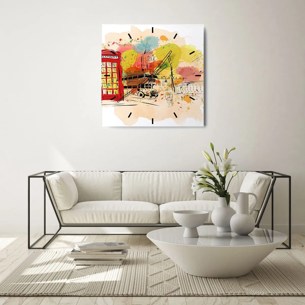 Nástěnné hodiny - Město různorodostí - 40x40 cm