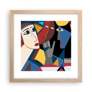 Plakát v rámu světlý dub - Konverzace kubistů - 30x30 cm