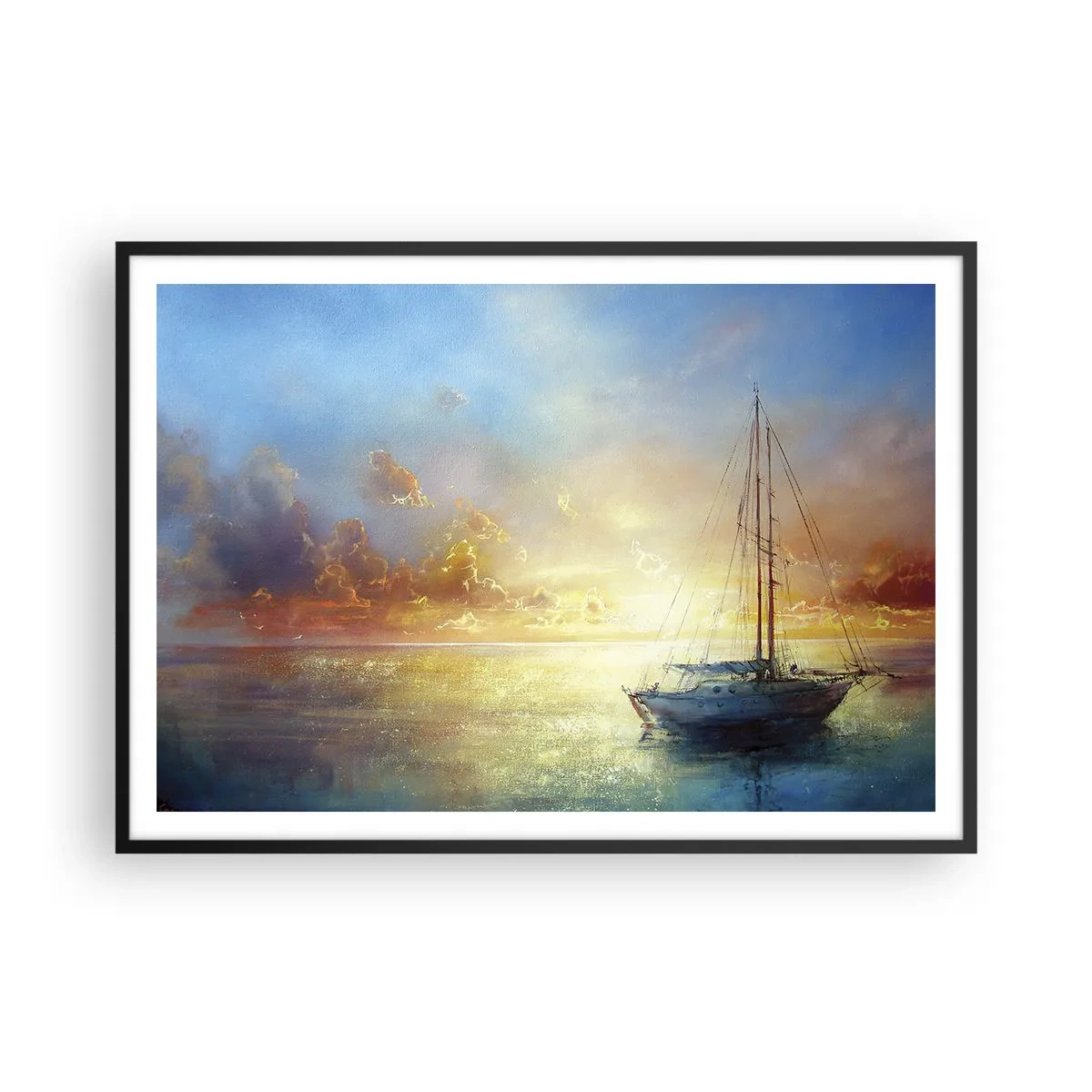 Plakát v černém rámu - Ve zlatém zálivu - 100x70 cm