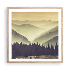 Plakát v rámu světlý dub - Za sedmero horami… - 60x60 cm