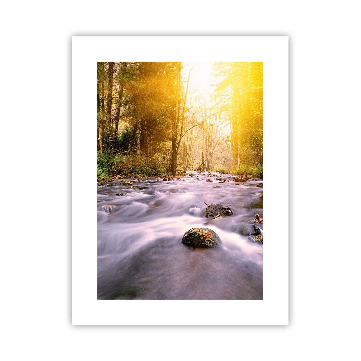 Plakát - Malachit ve stříbrně-zlaté podobě - 30x40 cm