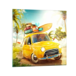 Obraz na skle - Cesta pro více než jeden úsměv - 30x30 cm