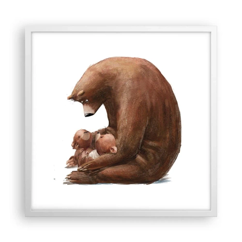 Plakát v bílém rámu - Sladké sny, děti - 50x50 cm