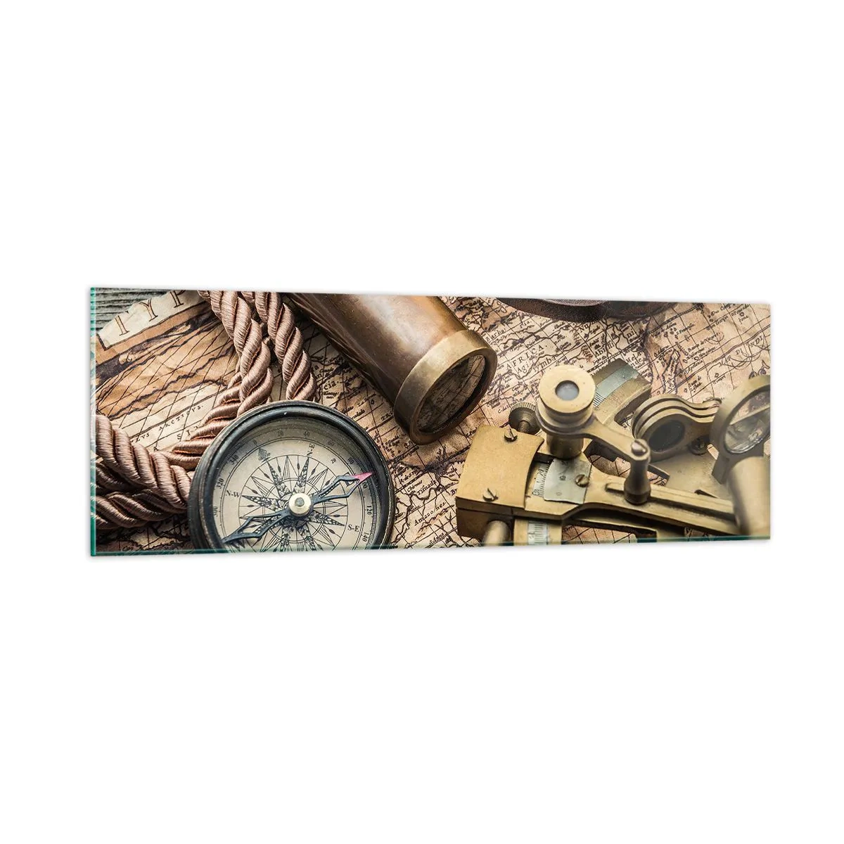 Obraz na skle - Urči směr - 90x30 cm