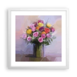 Plakát v bílém rámu - Zachycená krása - 40x40 cm