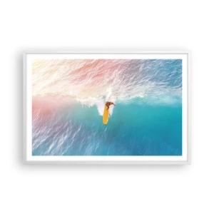 Plakát v bílém rámu - Oceanický jezdec - 91x61 cm