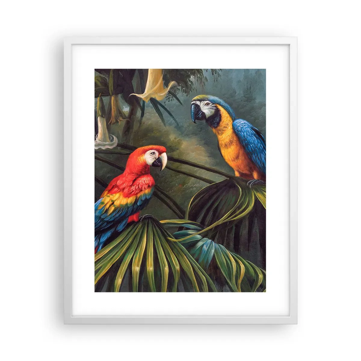 Plakát v bílém rámu - Romantismus v tropech - 40x50 cm