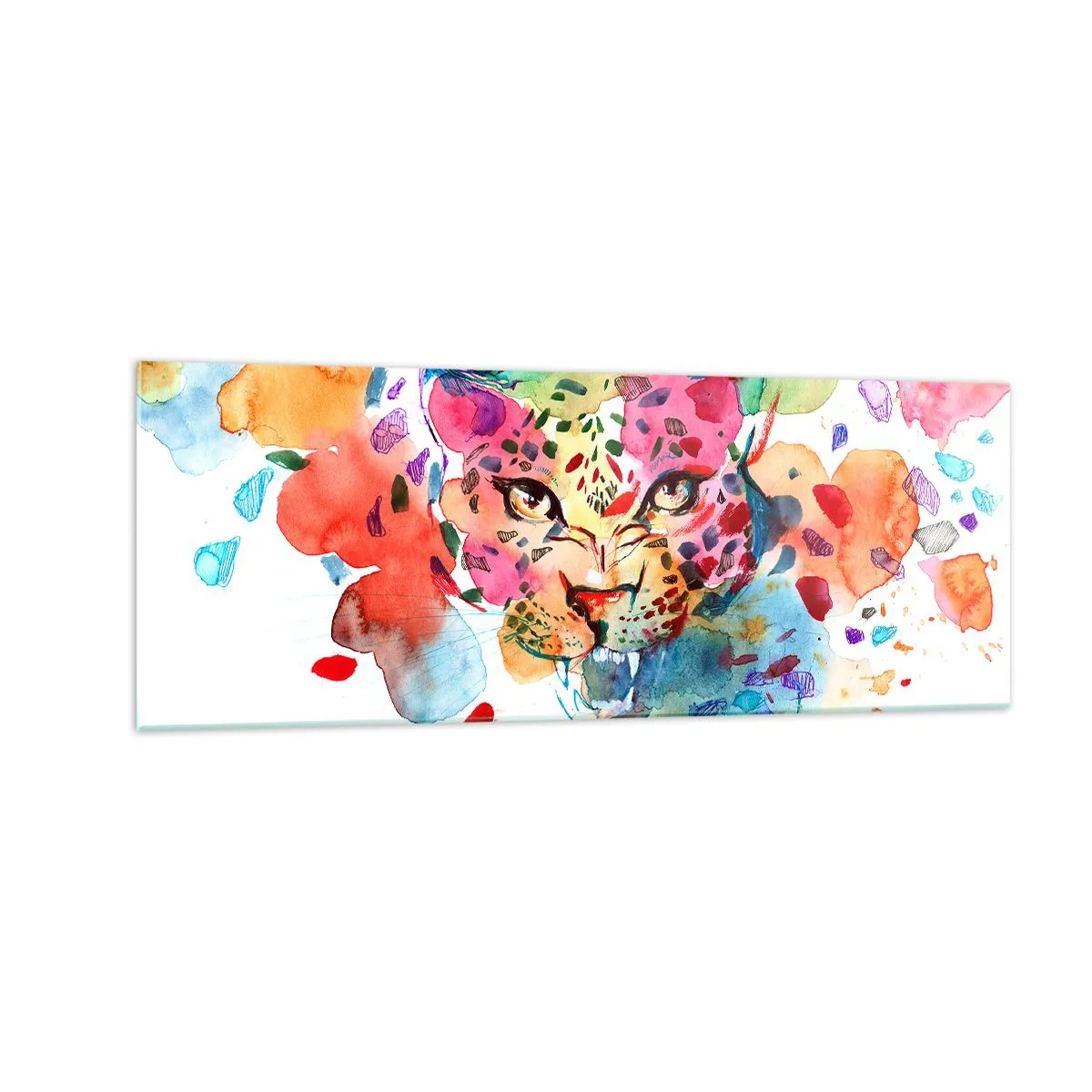 Obraz na skle - Kráska a zvíře - 140x50 cm
