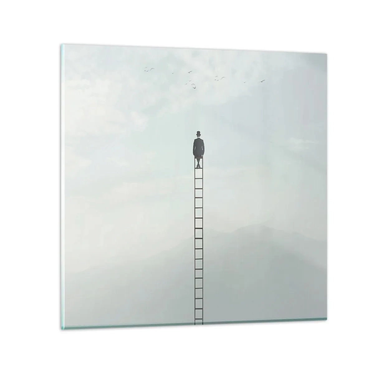 Obraz na skle - Povznést se nad to - 40x40 cm