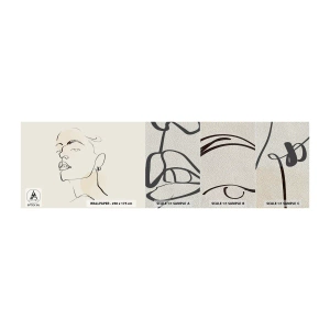 Vzor Fototapety Premium Sand - Hrdý pohled - ženská tvář, Portrét ženy, Grafika - 100x30 cm