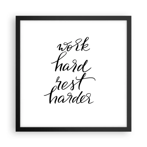 Plakát v černém rámu - Životní rovnováha - 40x40 cm