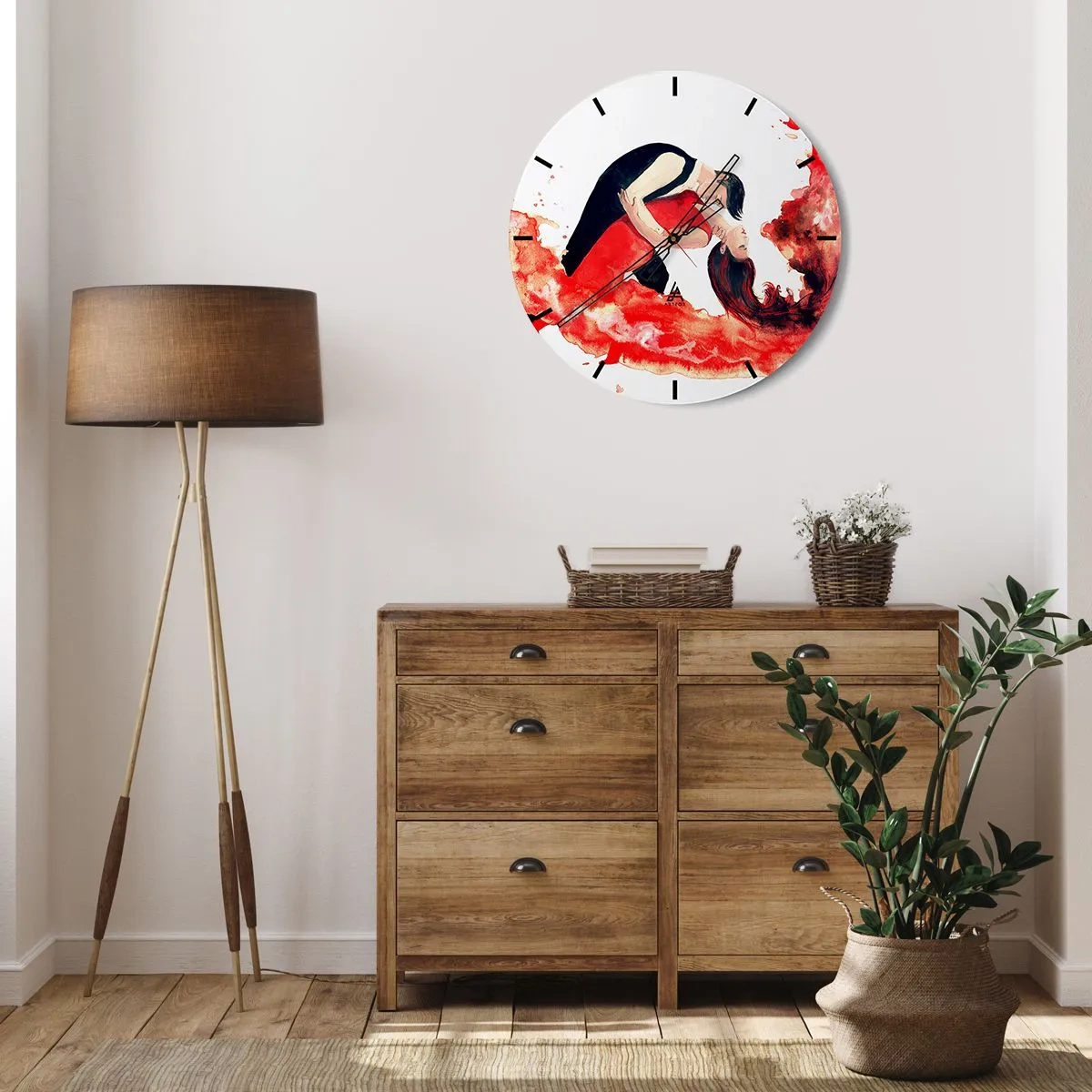 Nástěnné hodiny - Tango - smyslná vlna - 40x40 cm