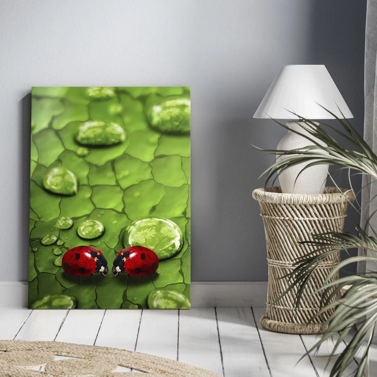Obraz na plátně - Setkání v zeleni - 70x100 cm