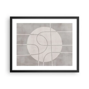 Plakát v černém rámu - Kruhově a přímo - 50x40 cm