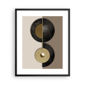 Plakát v černém rámu - Variace kolem kruhu - 40x50 cm