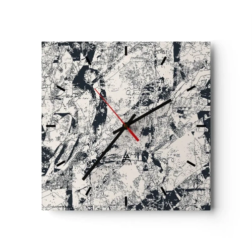 Nástěnné hodiny - Prolínání protikladů - 30x30 cm