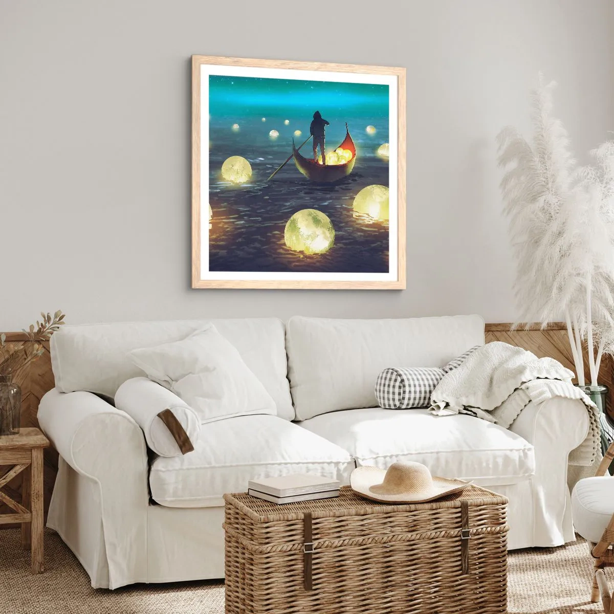 Plakát v rámu světlý dub - Věci, o nichž se filozofům nezdá - 40x40 cm