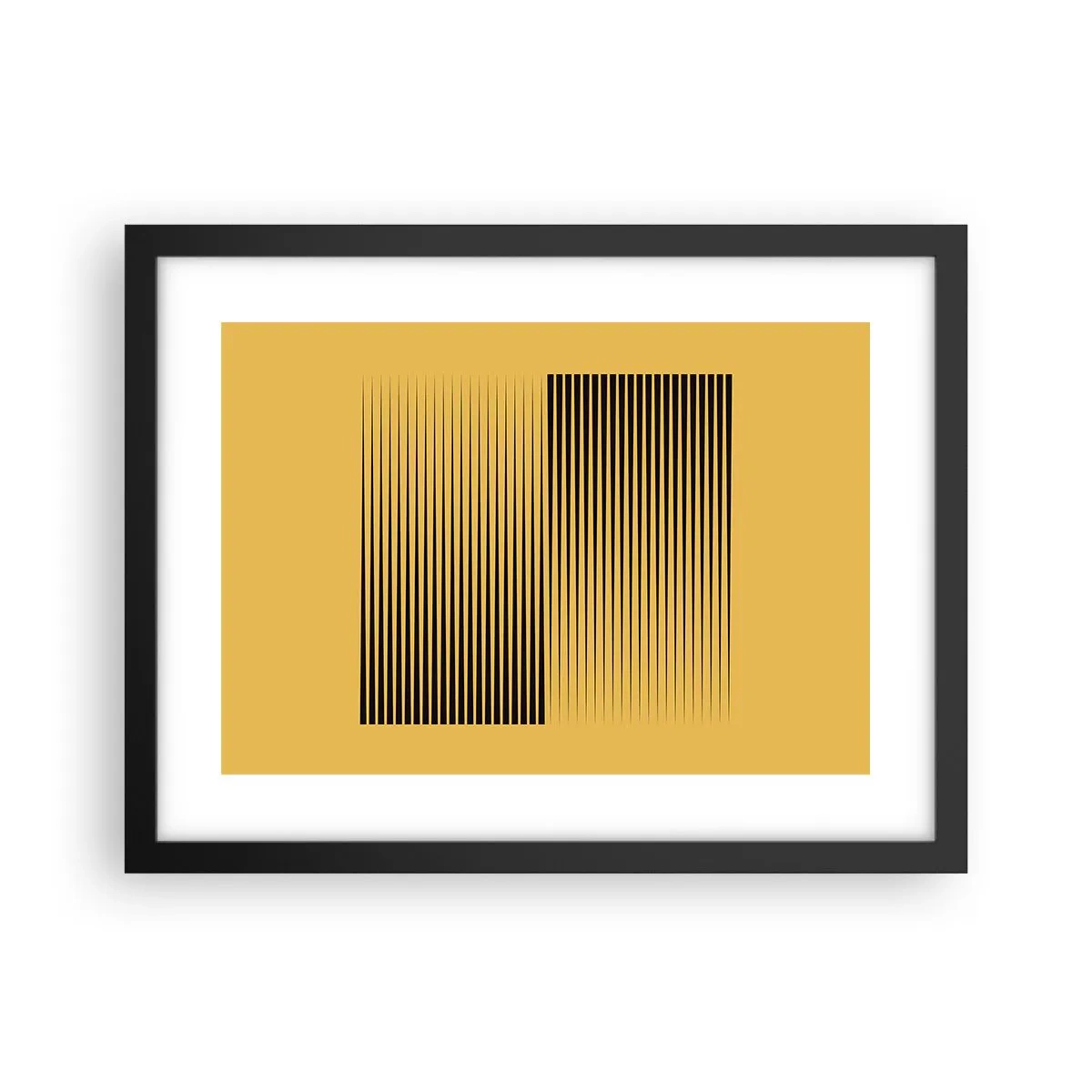 Plakát v černém rámu - Čtverec protikladů - 40x30 cm