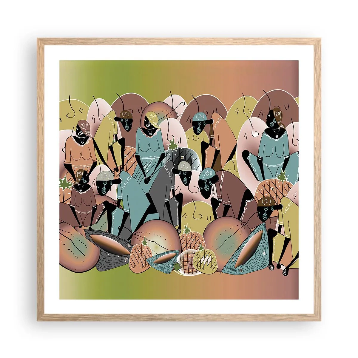 Plakát v rámu světlý dub - Blíží se velký svátek - 60x60 cm