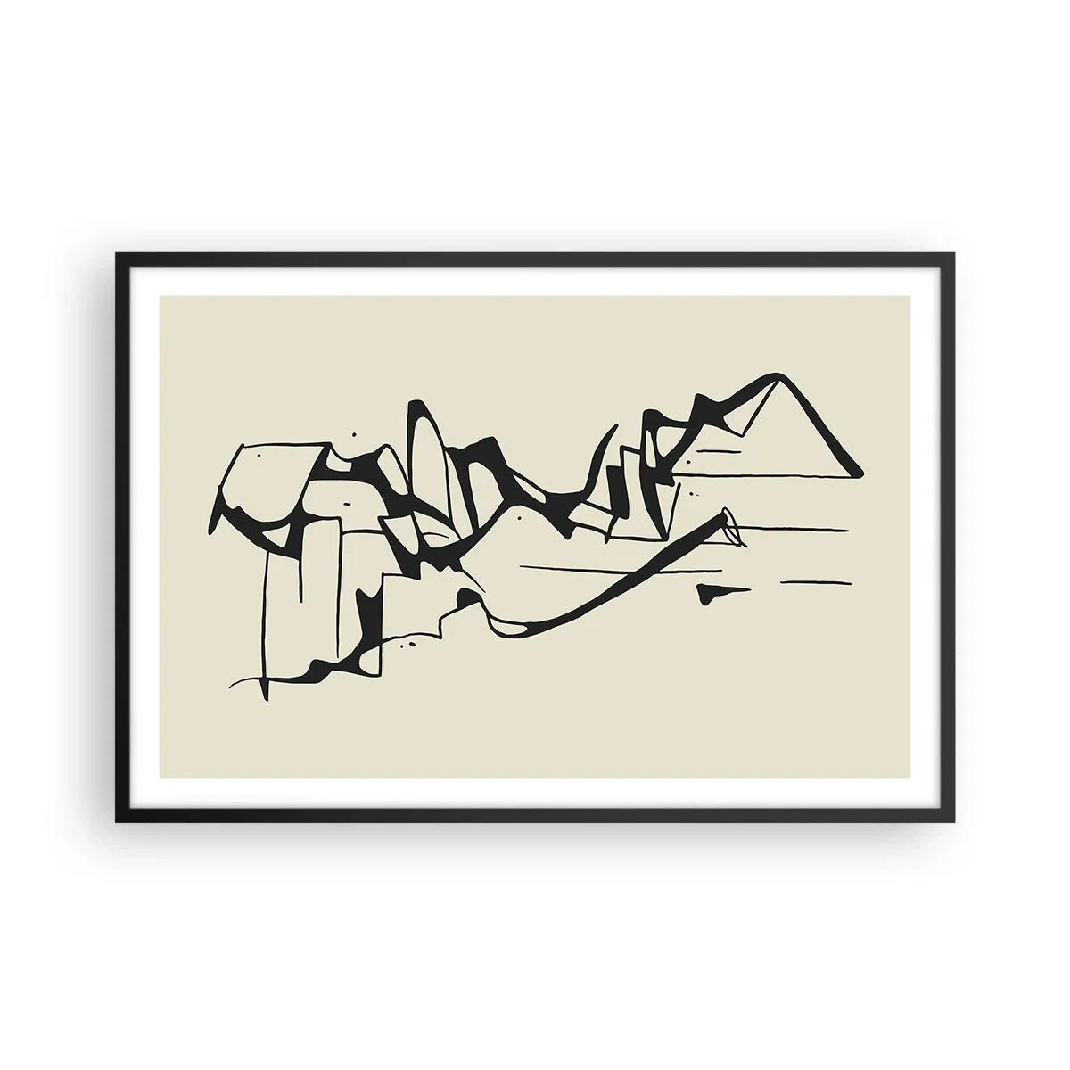 Plakát v černém rámu - Možná krajina - 91x61 cm