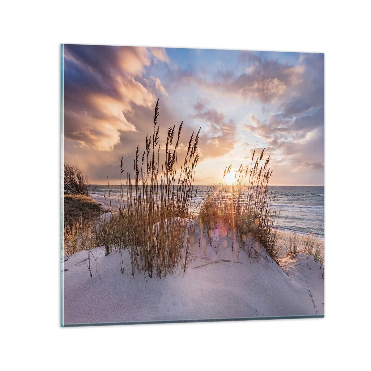 Obraz na skle - Rozloučení se sluncem a větrem - 30x30 cm