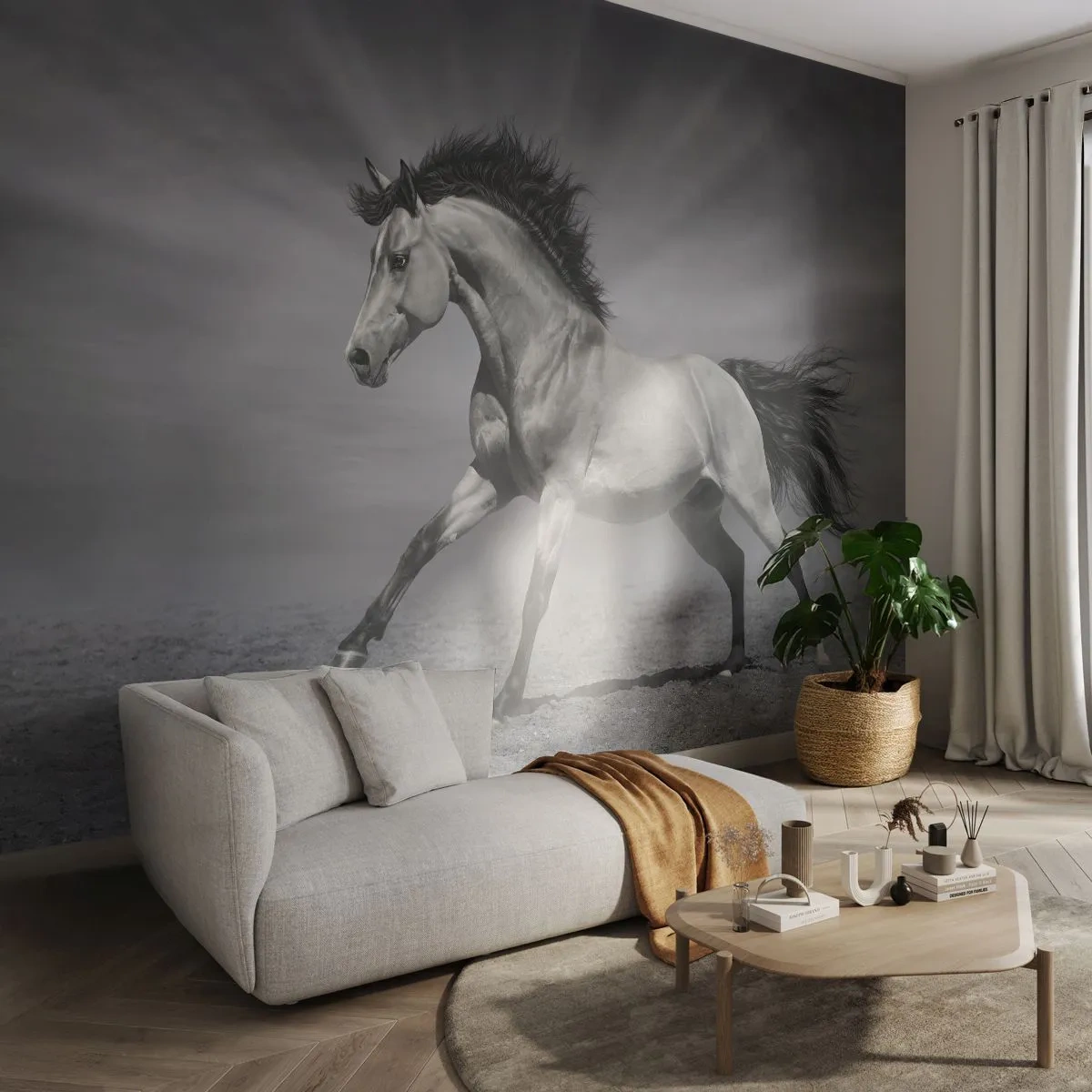 Fototapeta Samolepicí Deluxe Sticker - Zrozen pro potěšení - Zvířata, Kůň, Příroda - 250x175 cm