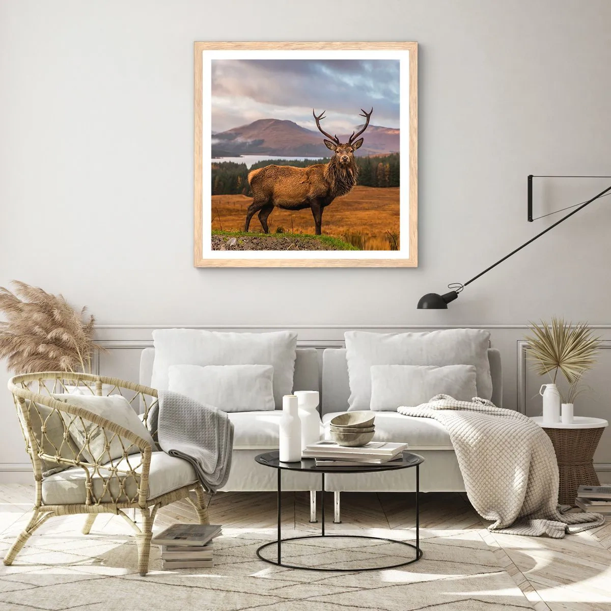 Plakát v rámu světlý dub - Majestát přírody - 40x40 cm