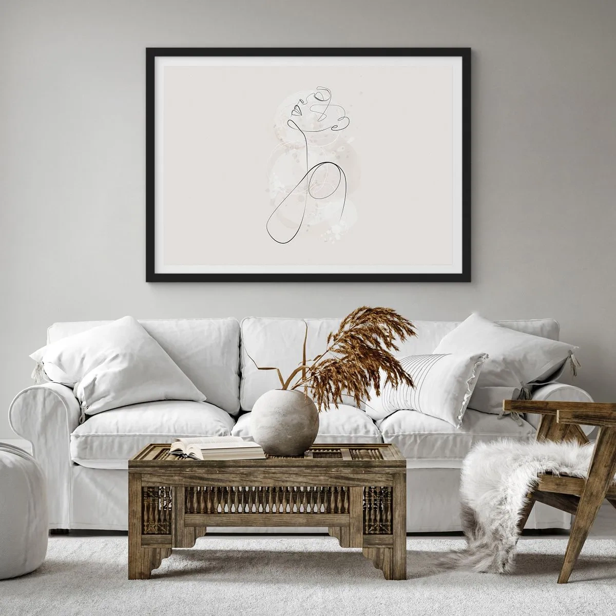 Plakát v černém rámu - Spirála krásy - 50x40 cm