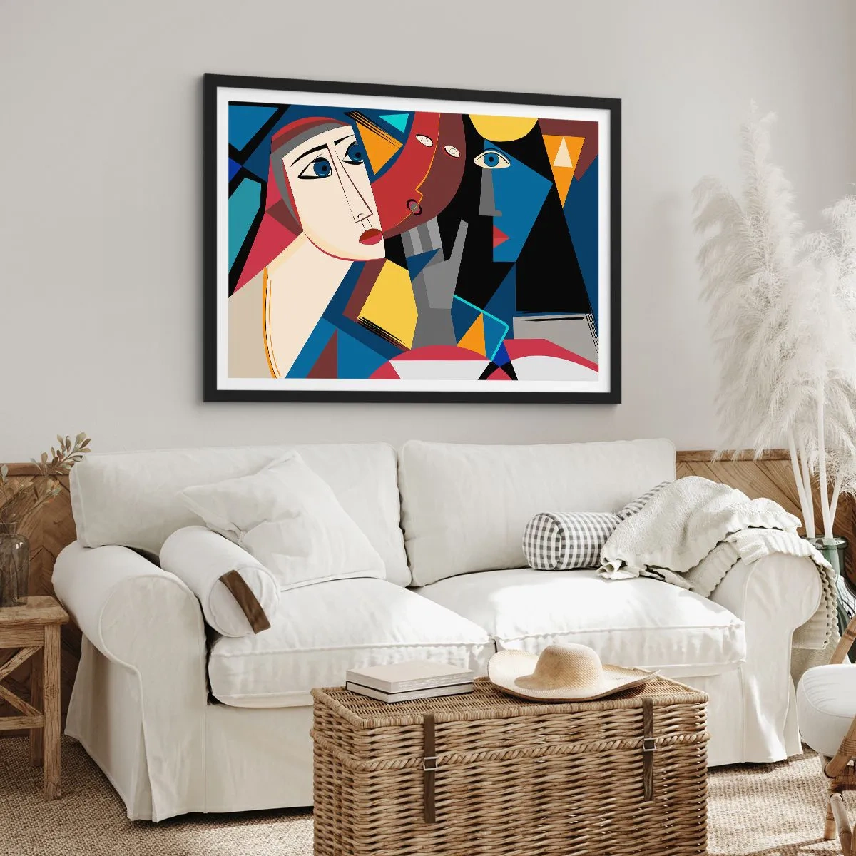 Plakát v černém rámu - Konverzace kubistů - 50x40 cm