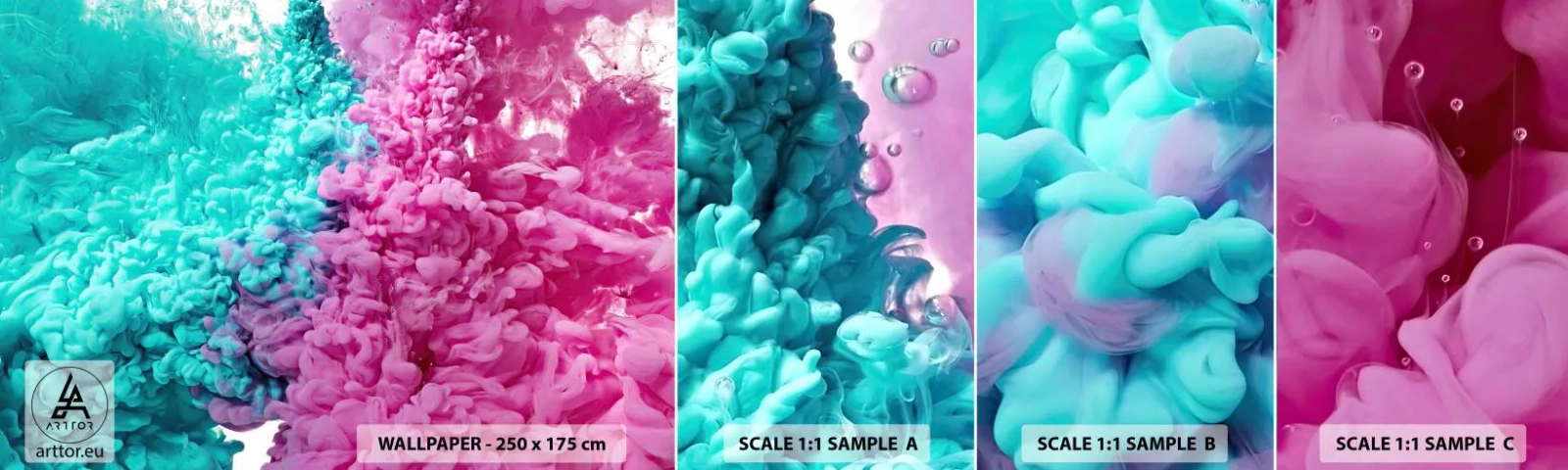 Vzor Fototapety Samolepicí Deluxe Sticker - Rozhodující střet - Abstrakce, Kus, 3D - 100x30 cm