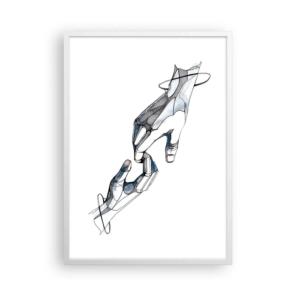 Plakát v bílém rámu - Dobré gesto - 50x70 cm