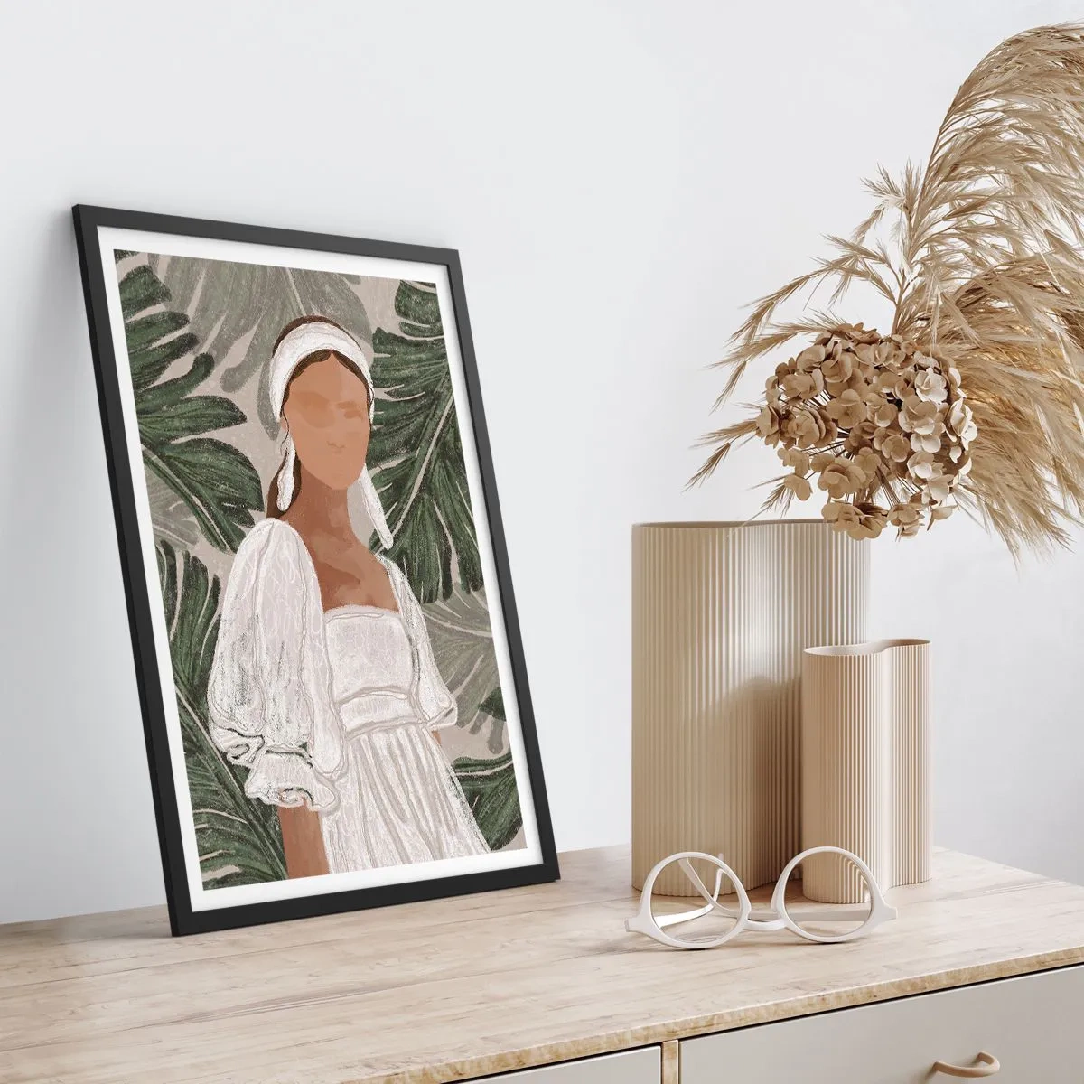 Plakát v černém rámu - Exotický portrét - 70x100 cm