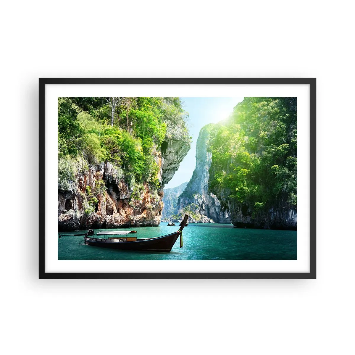 Plakát v černém rámu - Pozvánka na exotickou cestu - 70x50 cm