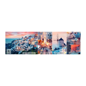 Vzor Fototapety Samolepicí Deluxe Sticker - Tvoje tlustá řecká dovolená - Krajina, Řecko, Santorini - 100x30 cm