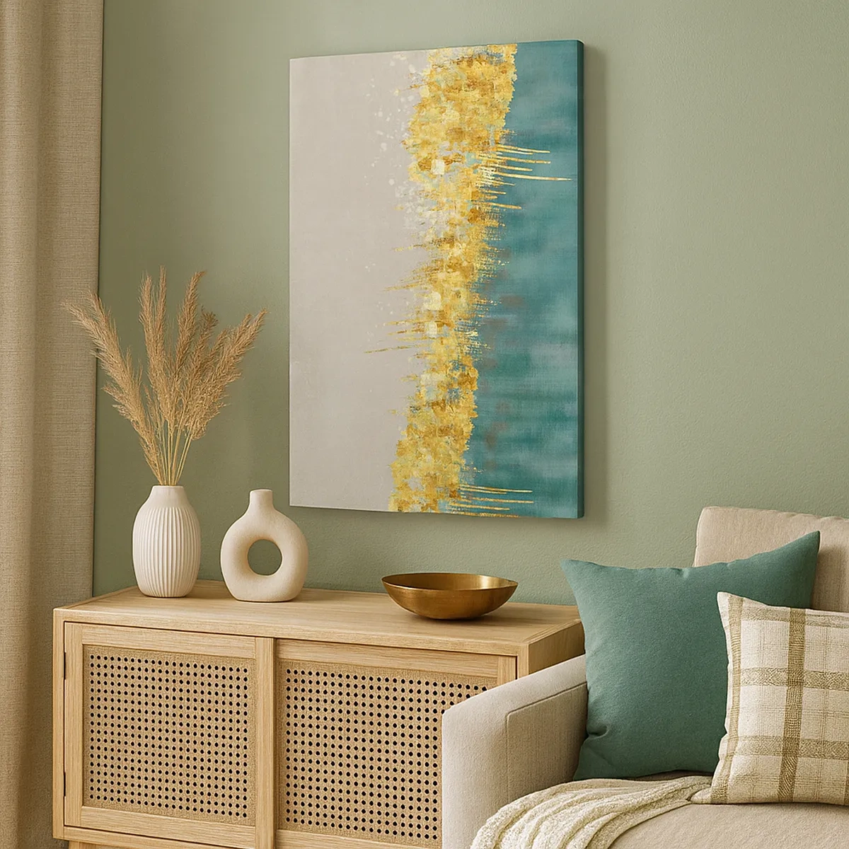 Obraz na plátně - Zlatá hranice - 50x70 cm