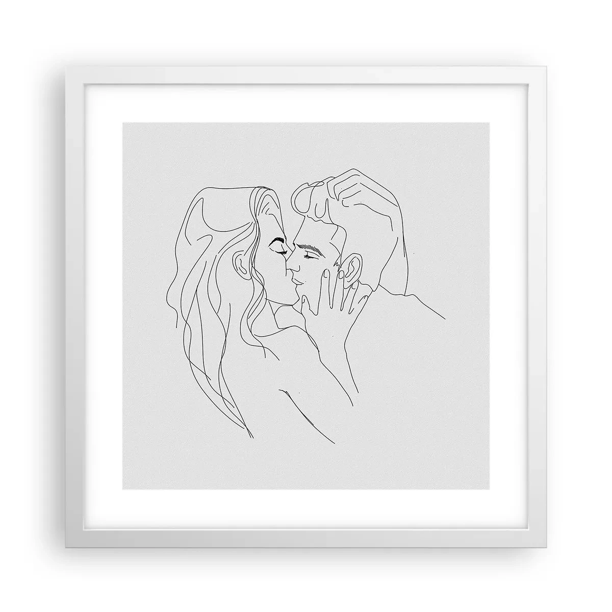 Plakát v bílém rámu - Jedním tahem - 40x40 cm