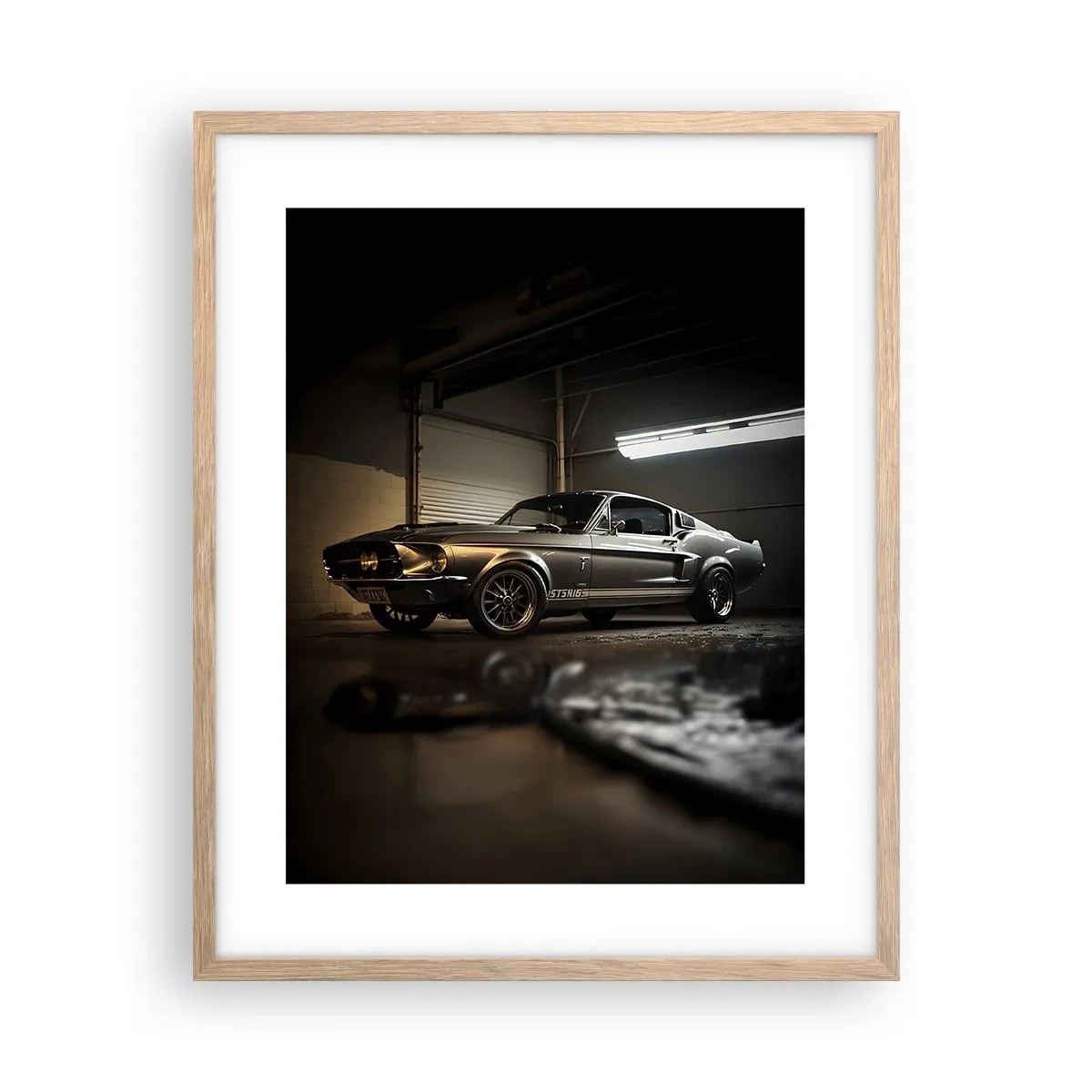 Plakát v rámu světlý dub - Návrat do minulosti - 40x50 cm