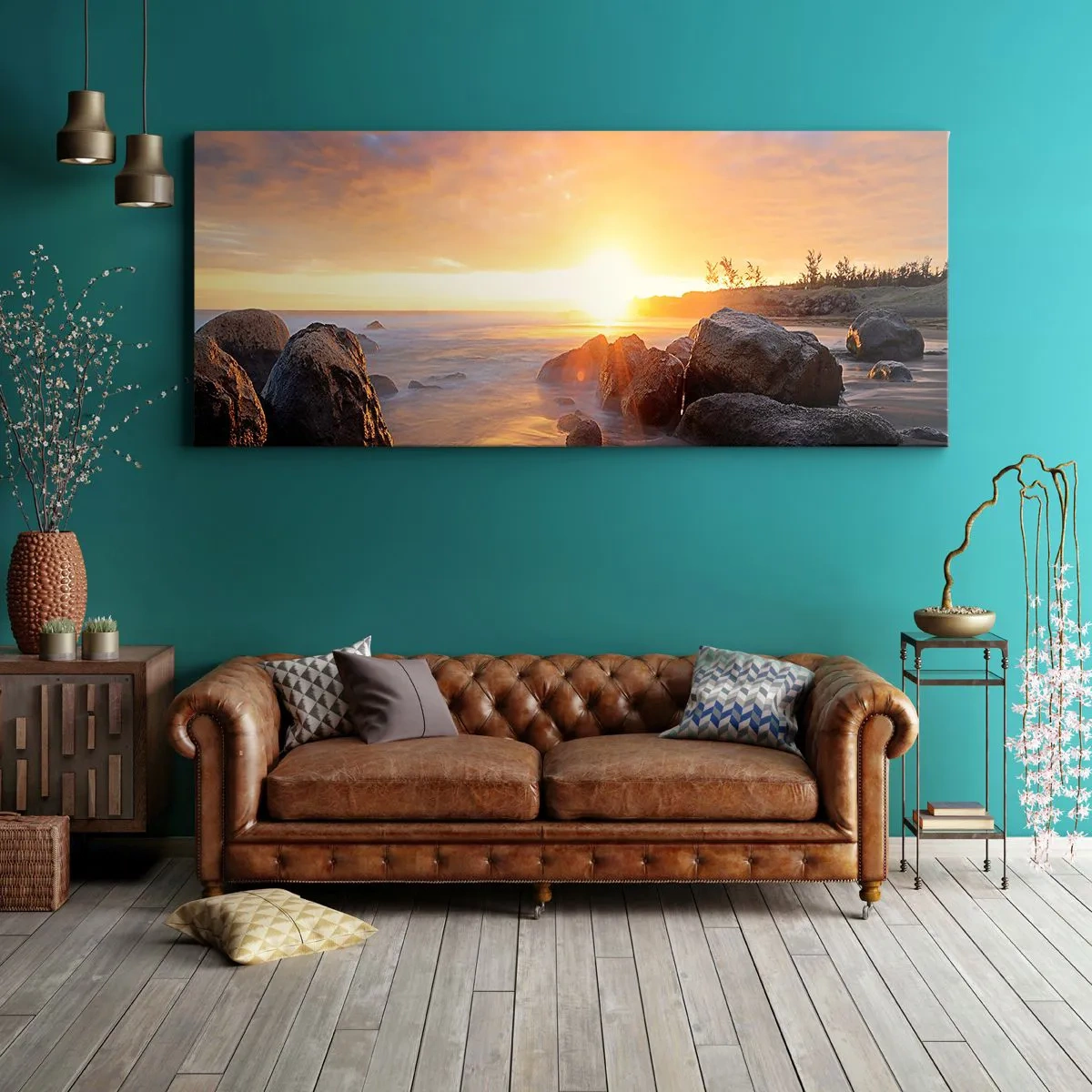 Obraz na plátně - Světlý večerní vánek - 100x40 cm