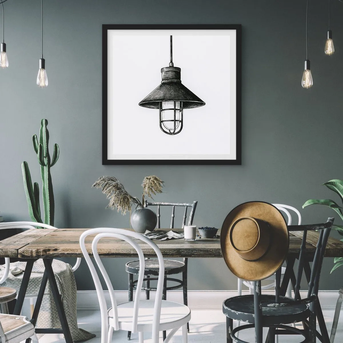 Plakát v černém rámu - Jako před lety… - 60x60 cm