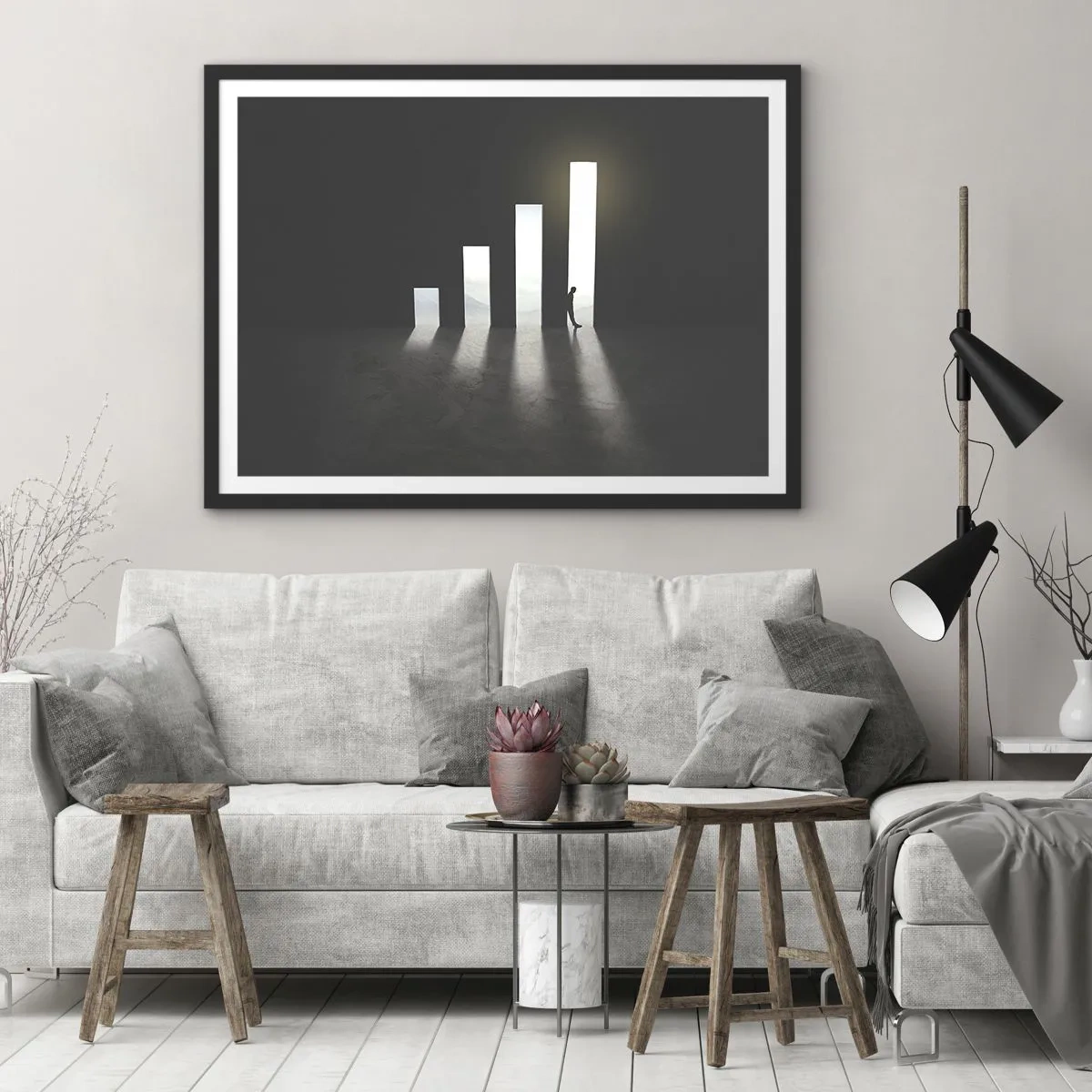 Plakát v černém rámu - Úspěch – imprese - 70x50 cm