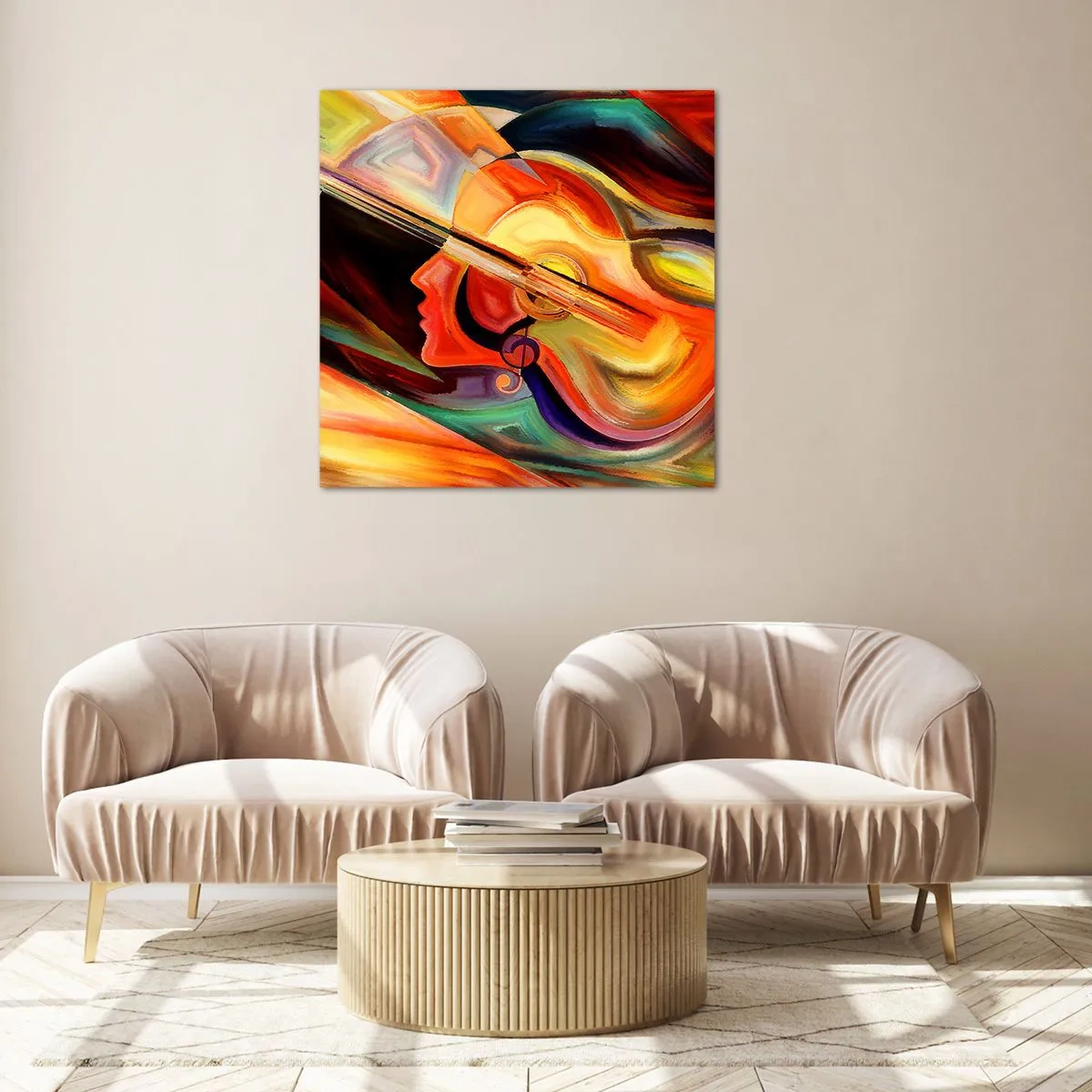 Obraz na skle - Všechno je v pořádku - 70x70 cm